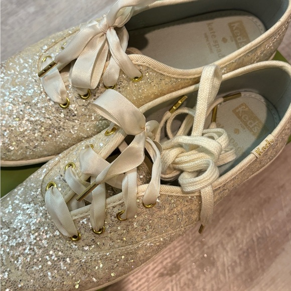 Keds x Kate Spade Glitter Shoes! Size 6.5, gently used. Includes original box! - Picture 3 of 4